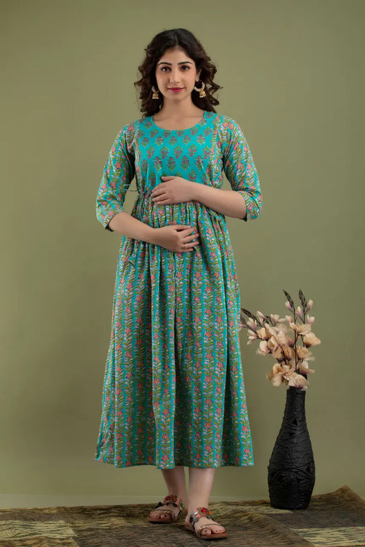 Women’s Feeding Rayon Gown Maternity Kurti’s (Rama)