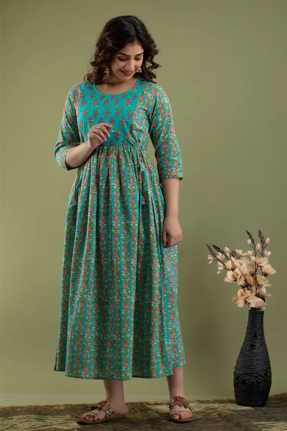 Women’s Feeding Rayon Gown Maternity Kurti’s (Rama)