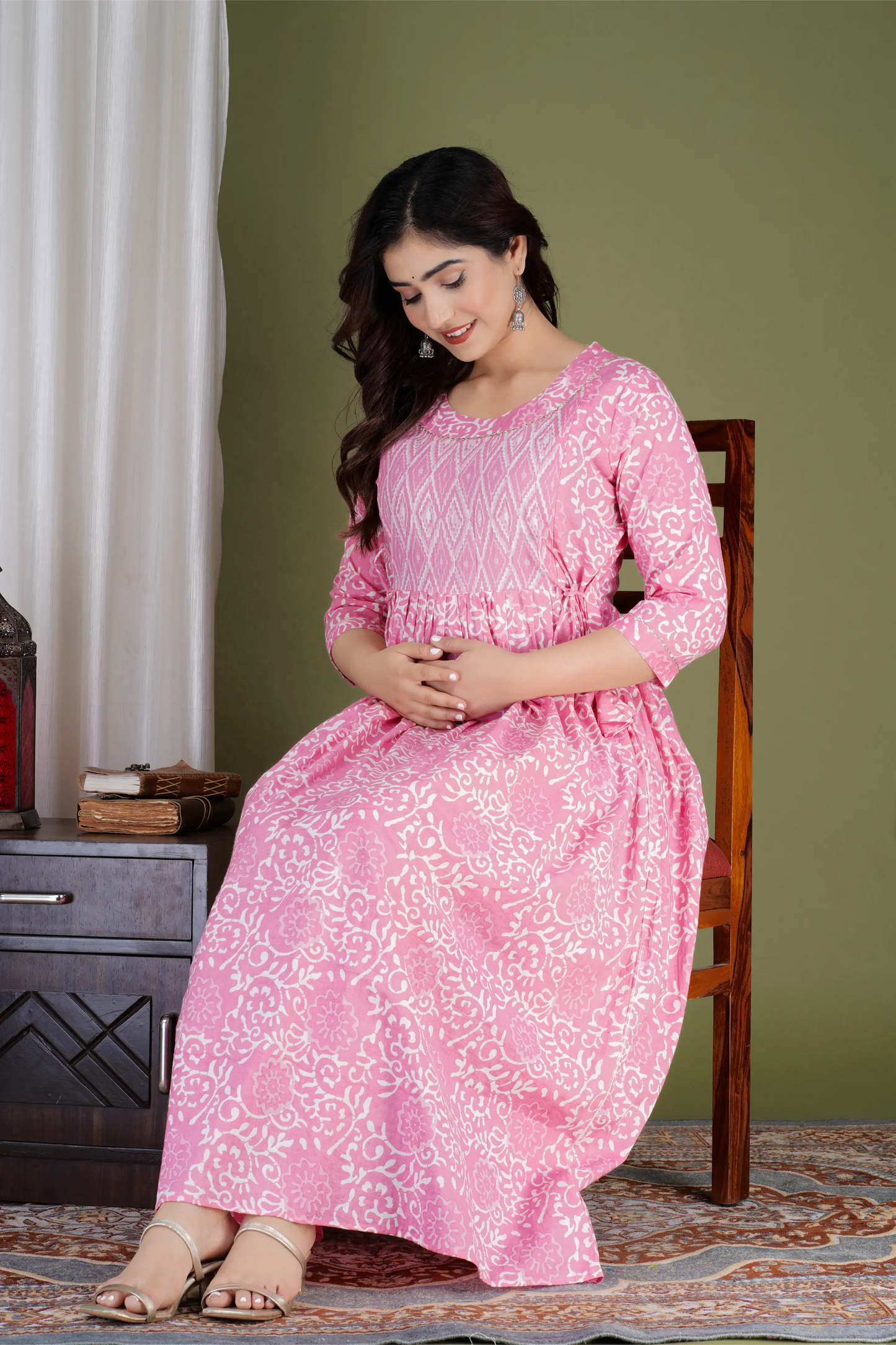 Women’s Feeding Maternity Kurti’s (Pink Box Yog)