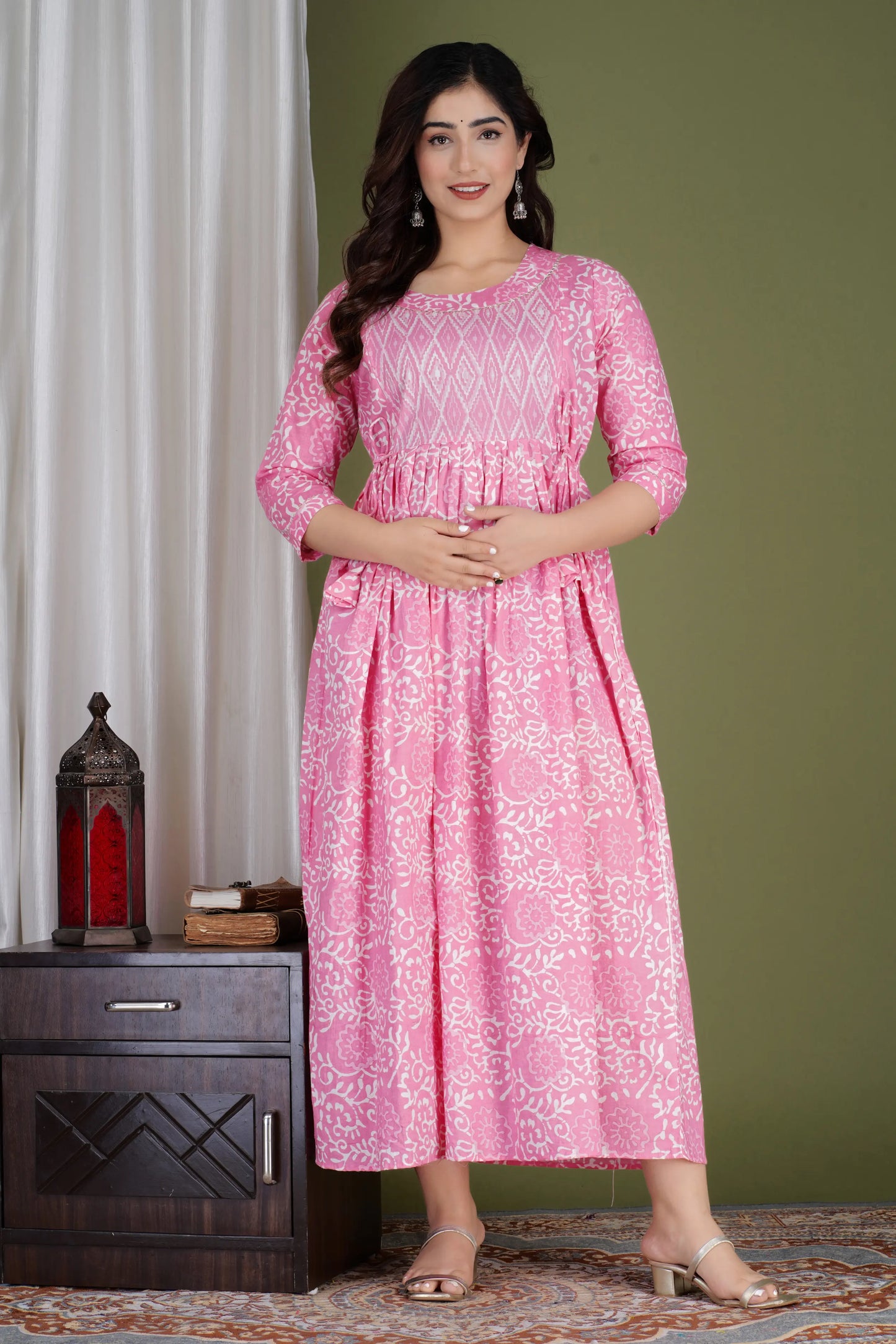 Women’s Feeding Maternity Kurti’s (Pink Box Yog)