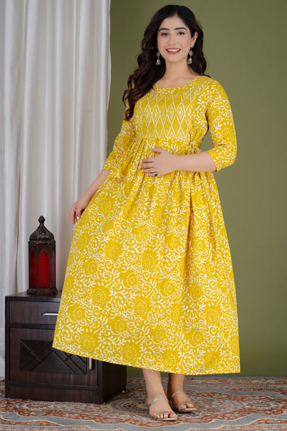 Women’s Feeding Maternity Kurti’s (Yellow Box Yog)