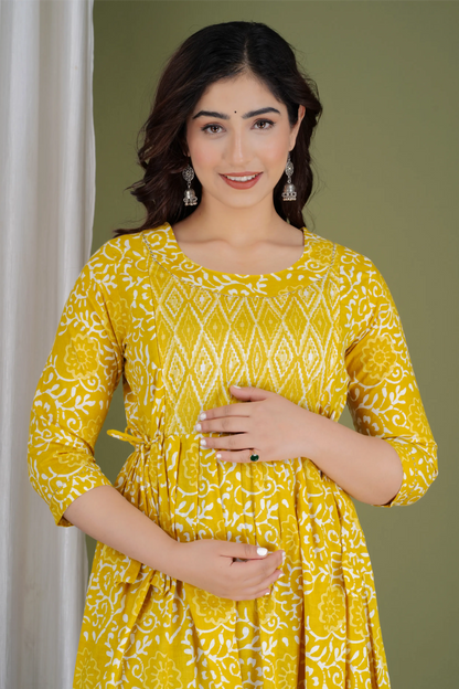 Women’s Feeding Maternity Kurti’s (Yellow Box Yog)