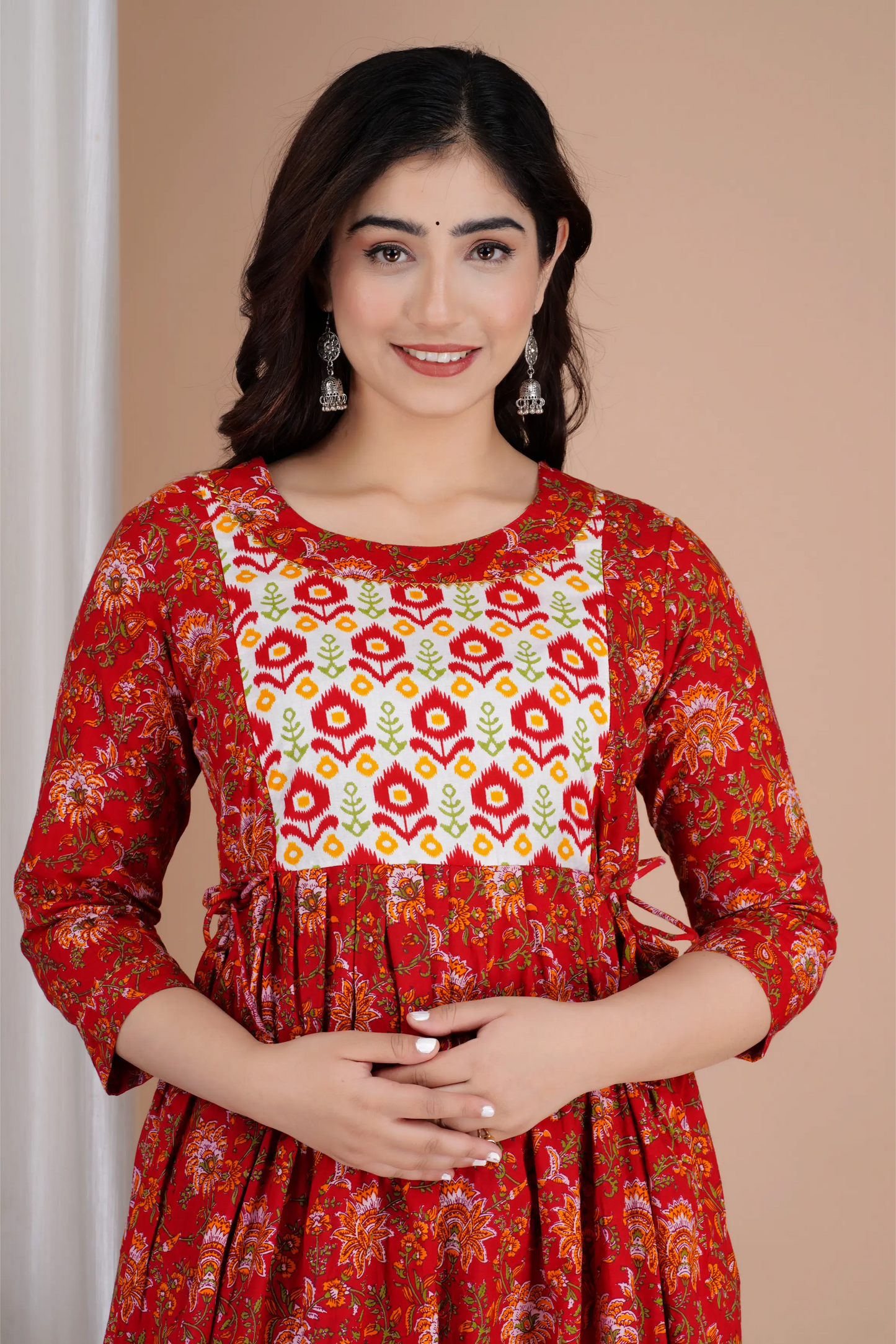 Women’s Feeding Maternity Kurti’s (Red White Yog)