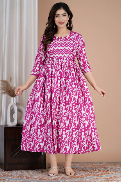 Pick Any 2 - Maternity Gown 1 | Pure Cotton Feeding Kurti With 2 Sided Zip