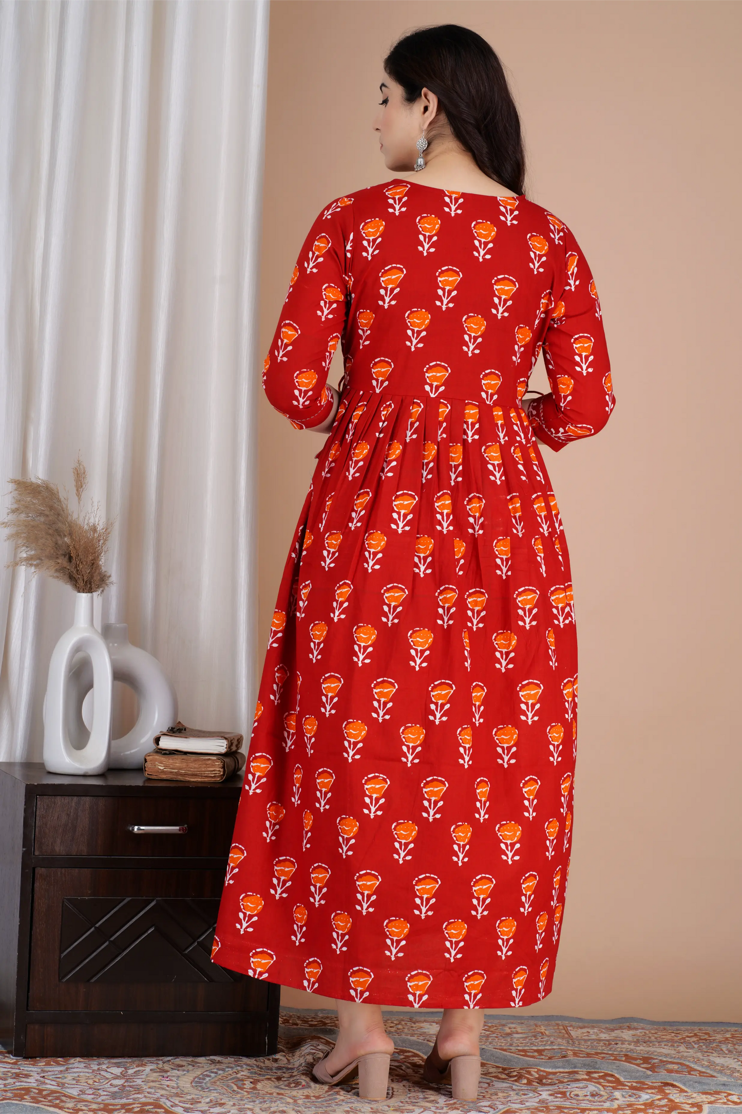 Women’s Feeding Maternity Kurti’s (Red Orang Yog)