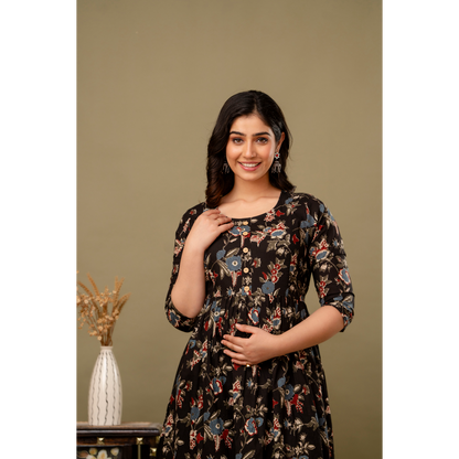 Women’s Feeding Maternity Kurti’s (Black)