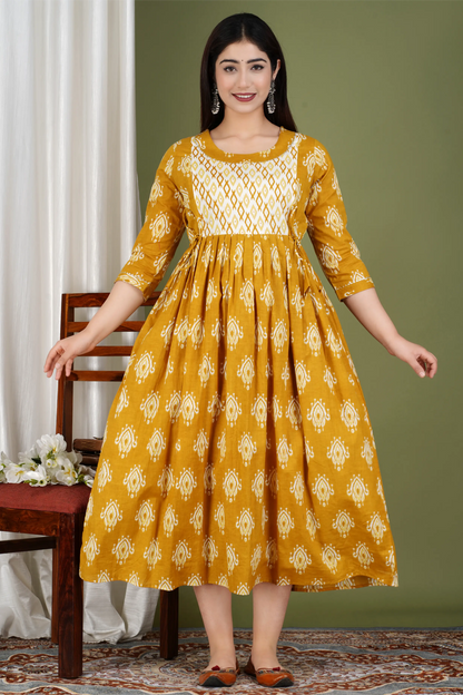 Pick Any 2 - Maternity Gown 4 | Pure Cotton Feeding Kurti With 2 Sided Zip