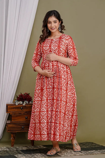 Women’s Feeding Maternity Kurti’s (Red)