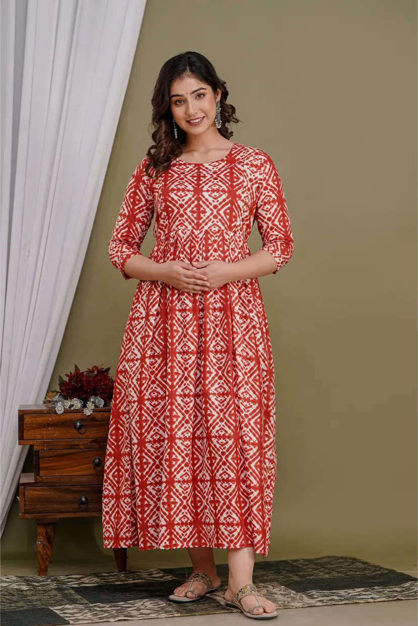 Women’s Feeding Maternity Kurti’s (Red)