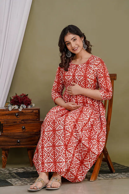 Women’s Feeding Maternity Kurti’s (Red)