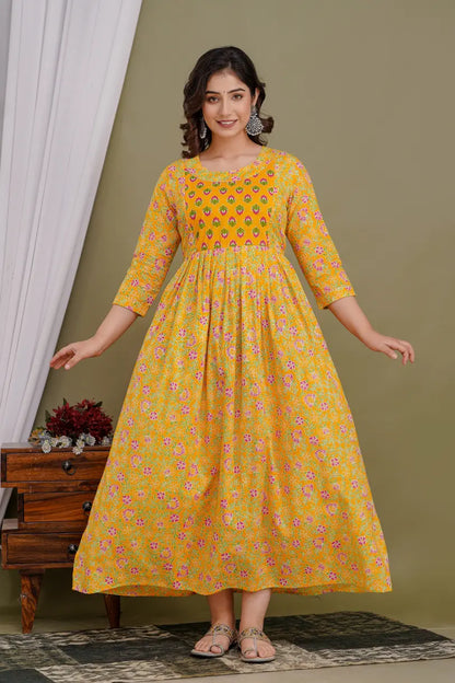 Women’s Feeding Maternity Kurti’s (Yellow)