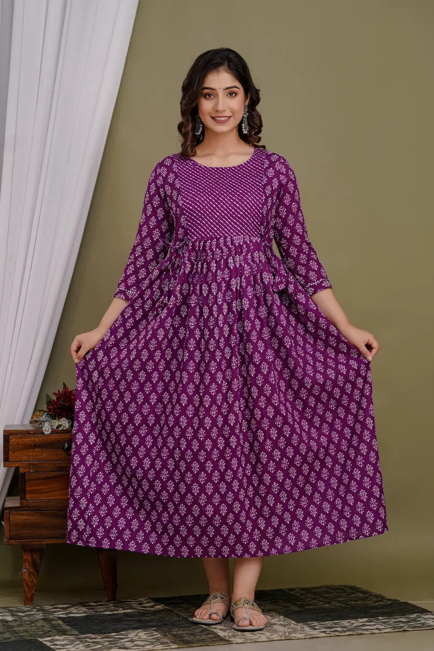 Women’s Feeding Maternity Kurti’s (Purple)