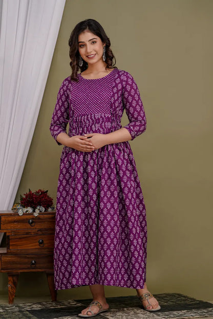 Women’s Feeding Maternity Kurti’s (Purple)