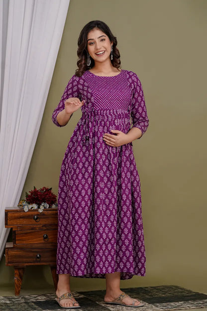 Women’s Feeding Maternity Kurti’s (Purple)