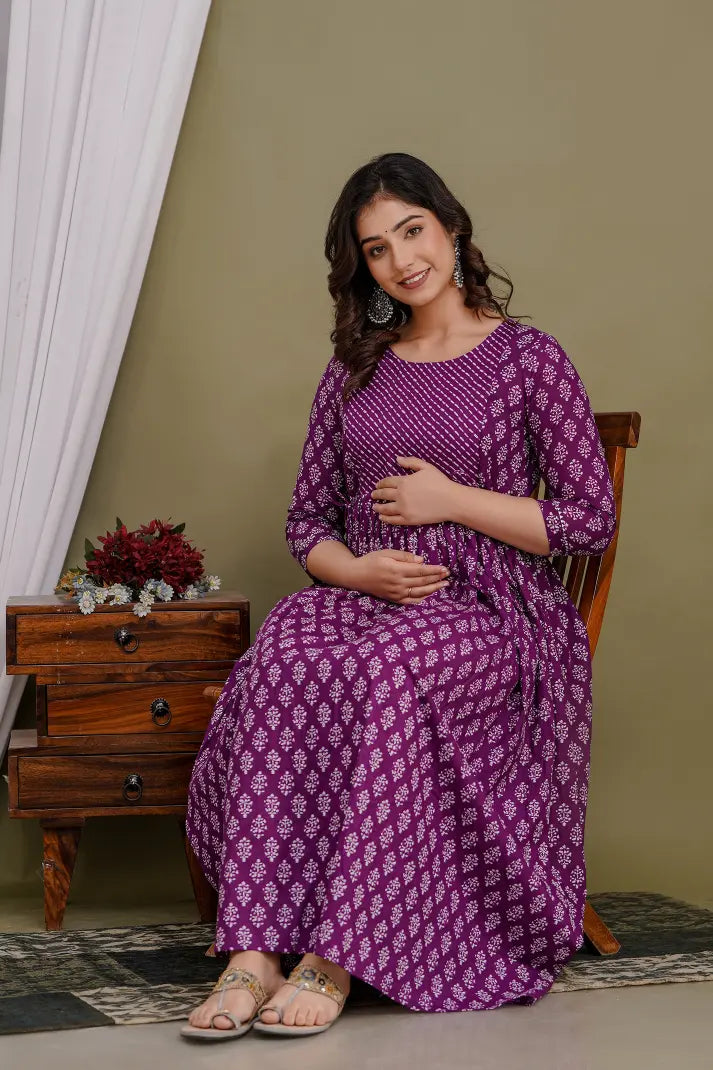 Women’s Feeding Maternity Kurti’s (Purple)