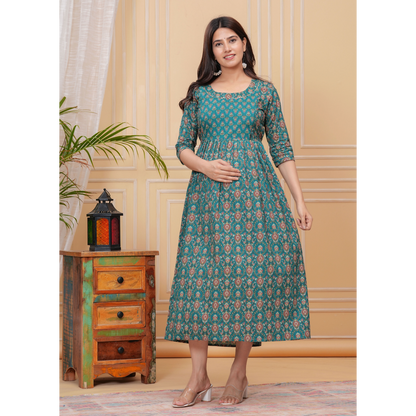 Women’s Feeding Maternity Kurti’s (Green)