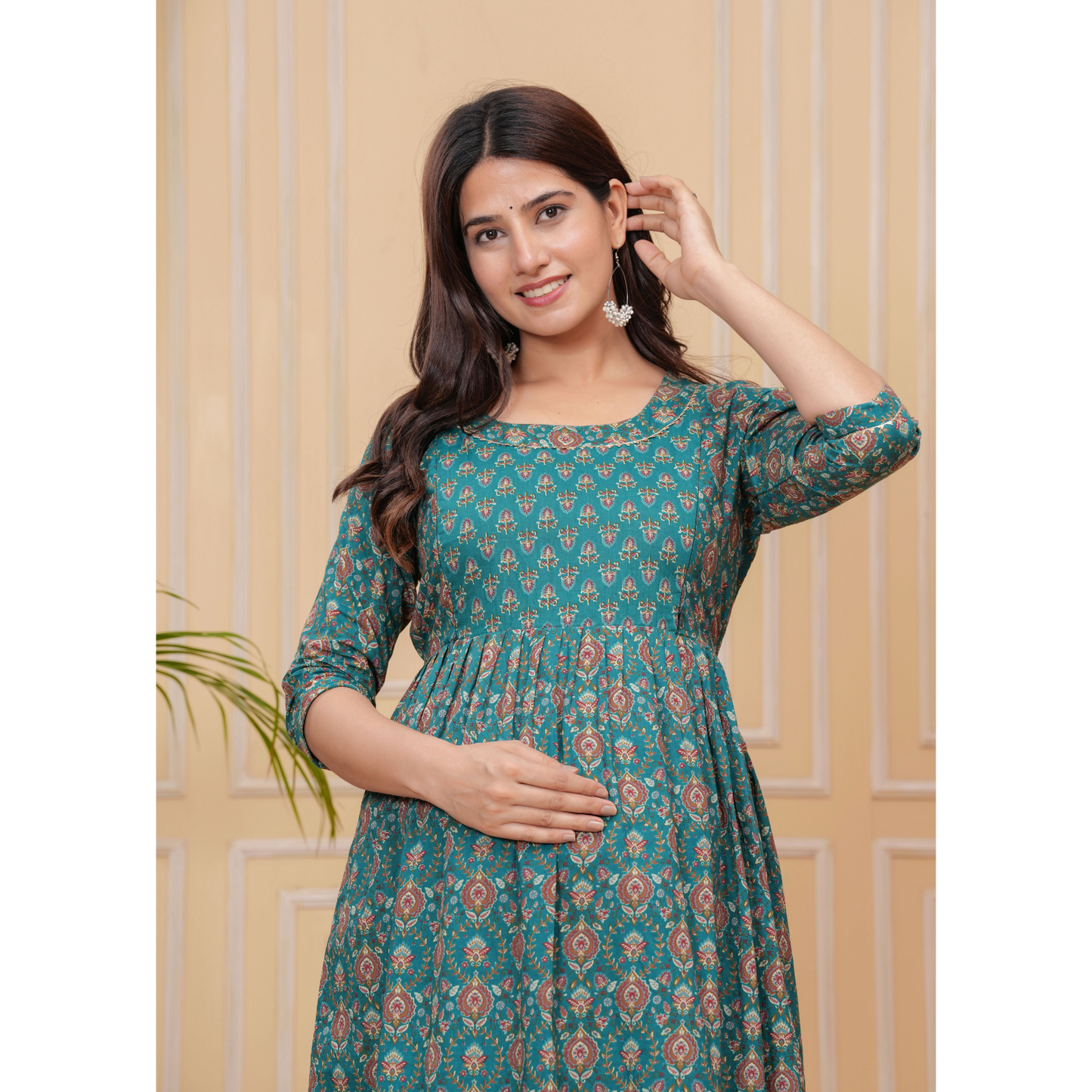 Women’s Feeding Maternity Kurti’s (Green)