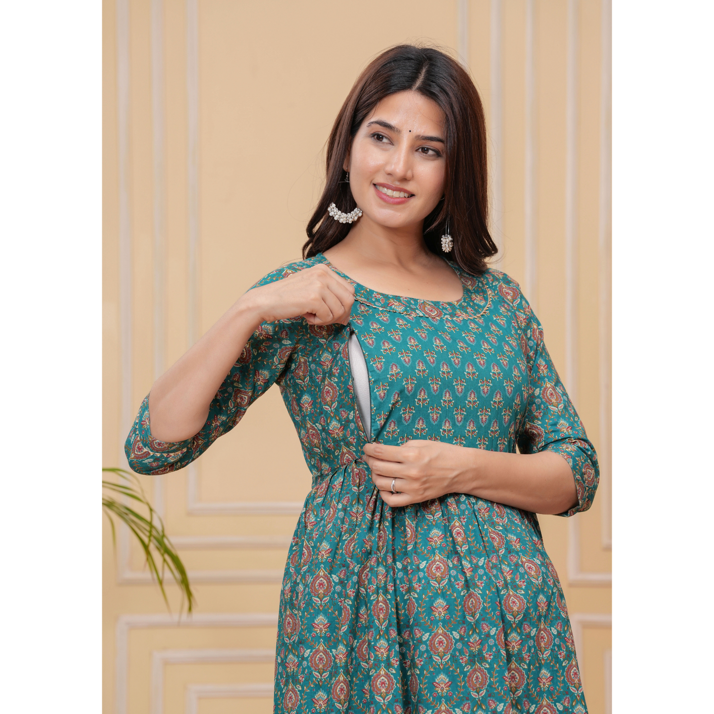 Women’s Feeding Maternity Kurti’s (Green)