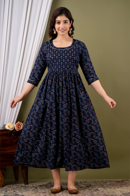 Pick Any 2 - Maternity Gown 5 | Pure Cotton Feeding Kurti With 2 Sided Zip