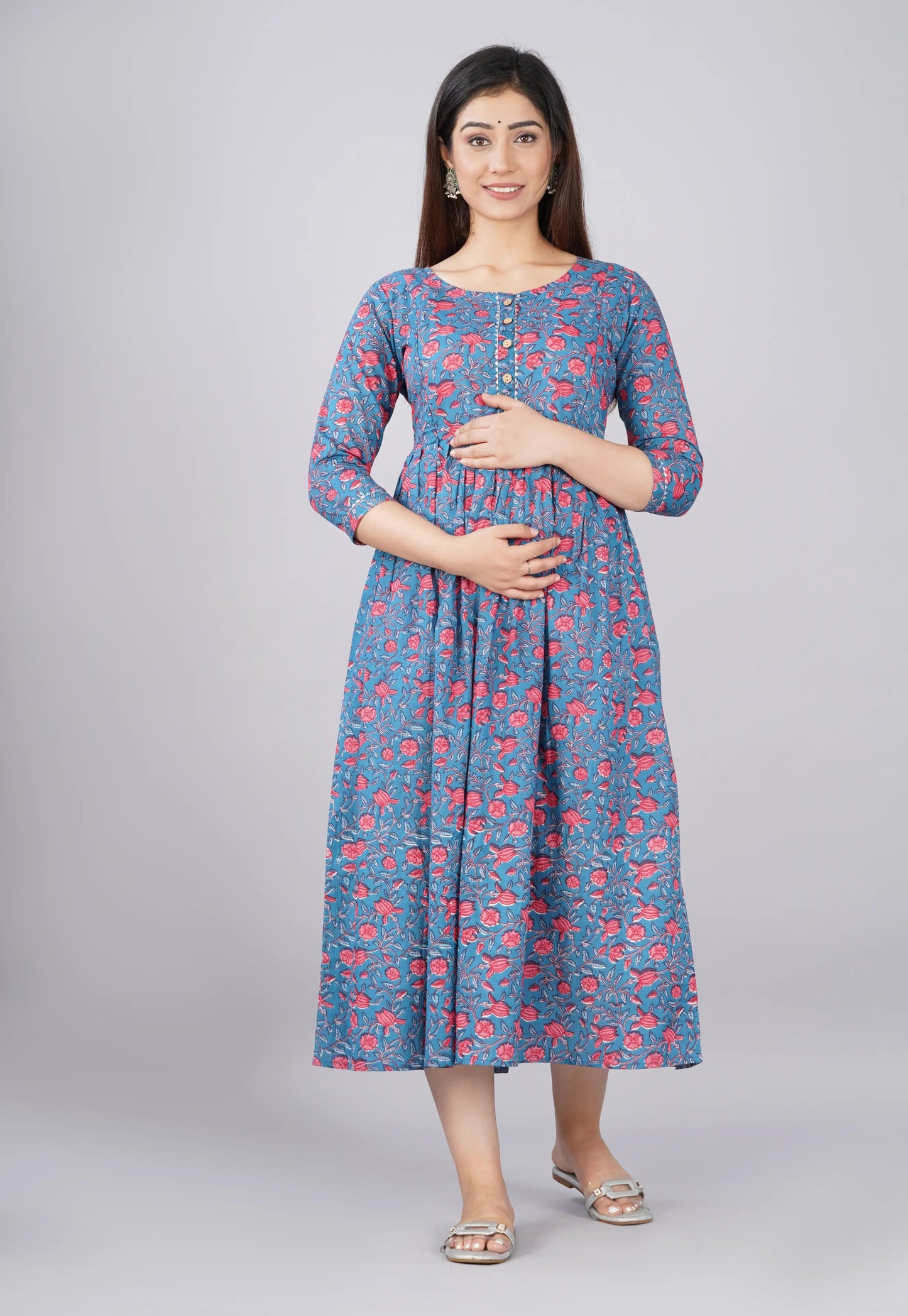 Pick Any 2 - Maternity Gown 1 | Pure Cotton Feeding Kurti With 2 Sided Zip