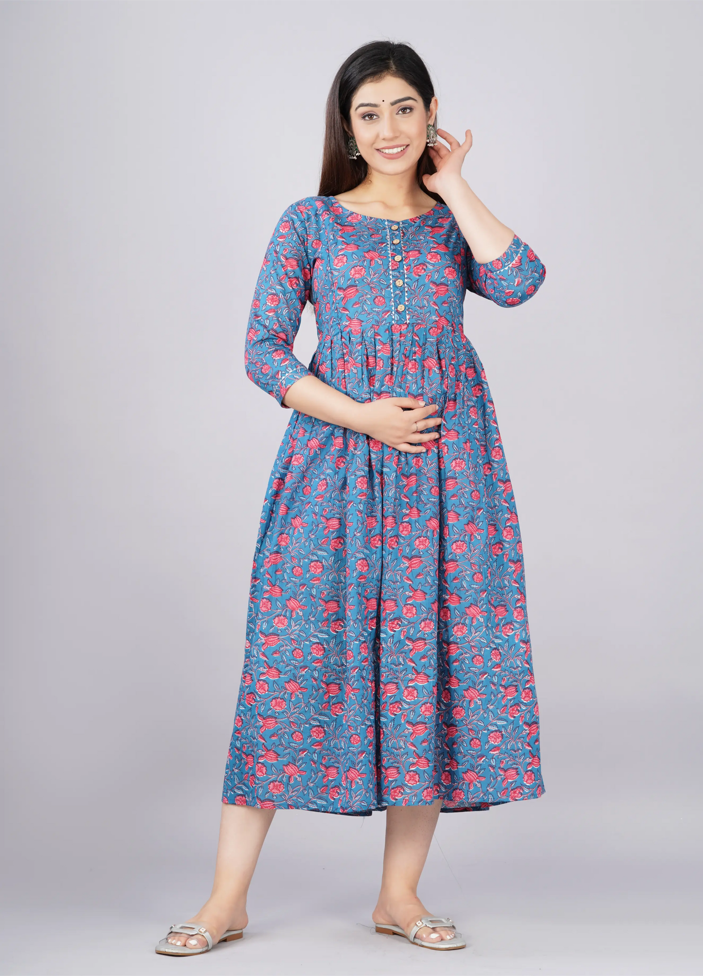 Women’s Feeding Maternity Kurti’s (Light Blue)