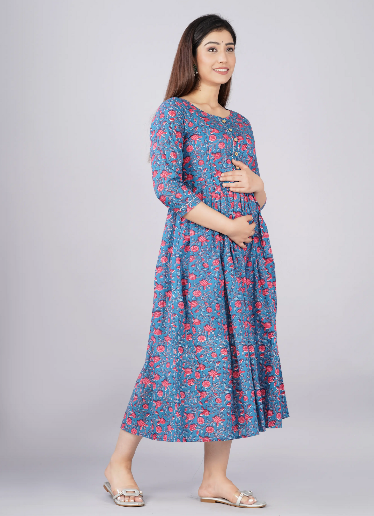 Women’s Feeding Maternity Kurti’s (Light Blue)