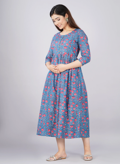 Women’s Feeding Maternity Kurti’s (Light Blue)