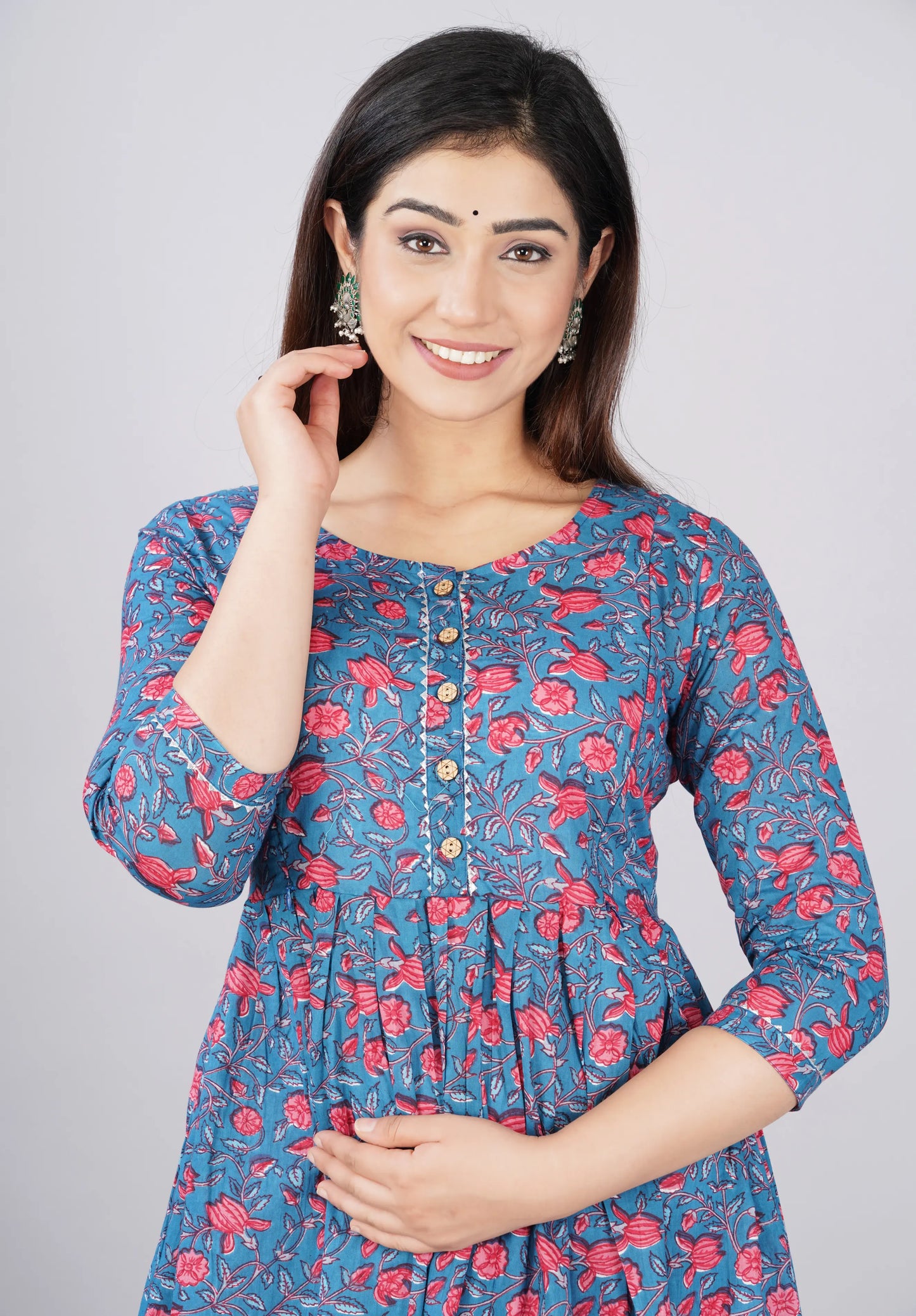 Women’s Feeding Maternity Kurti’s (Light Blue)