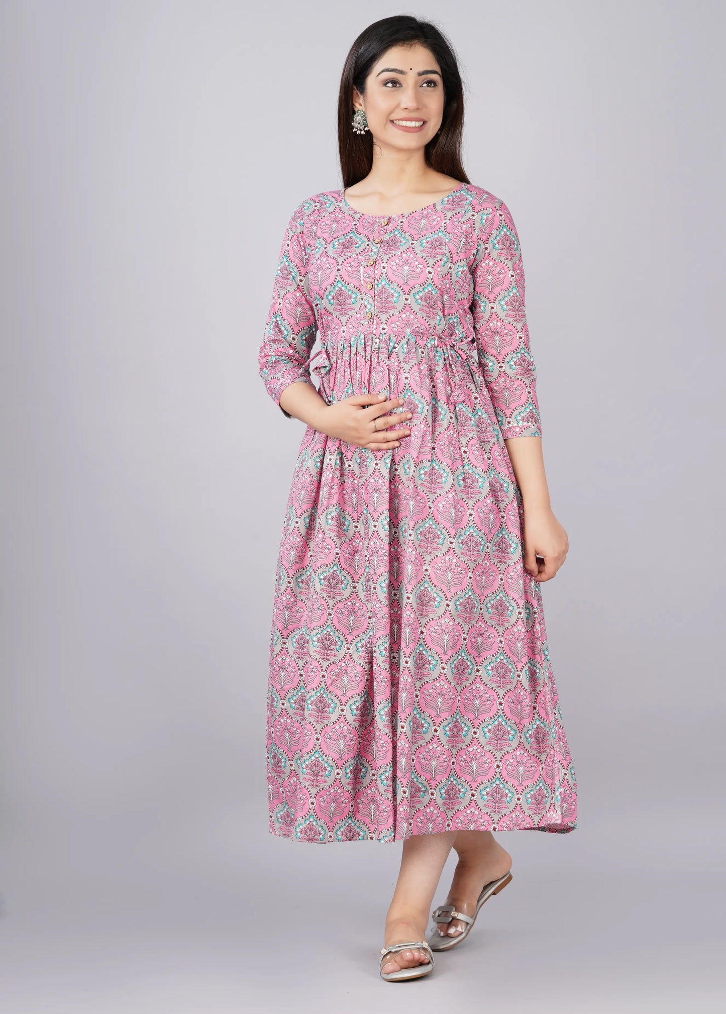 Women’s Feeding Maternity Kurti’s (Light Pink)