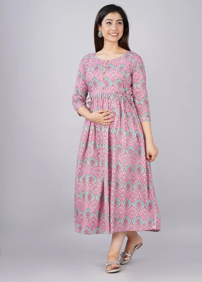 Women’s Feeding Maternity Kurti’s (Light Pink)