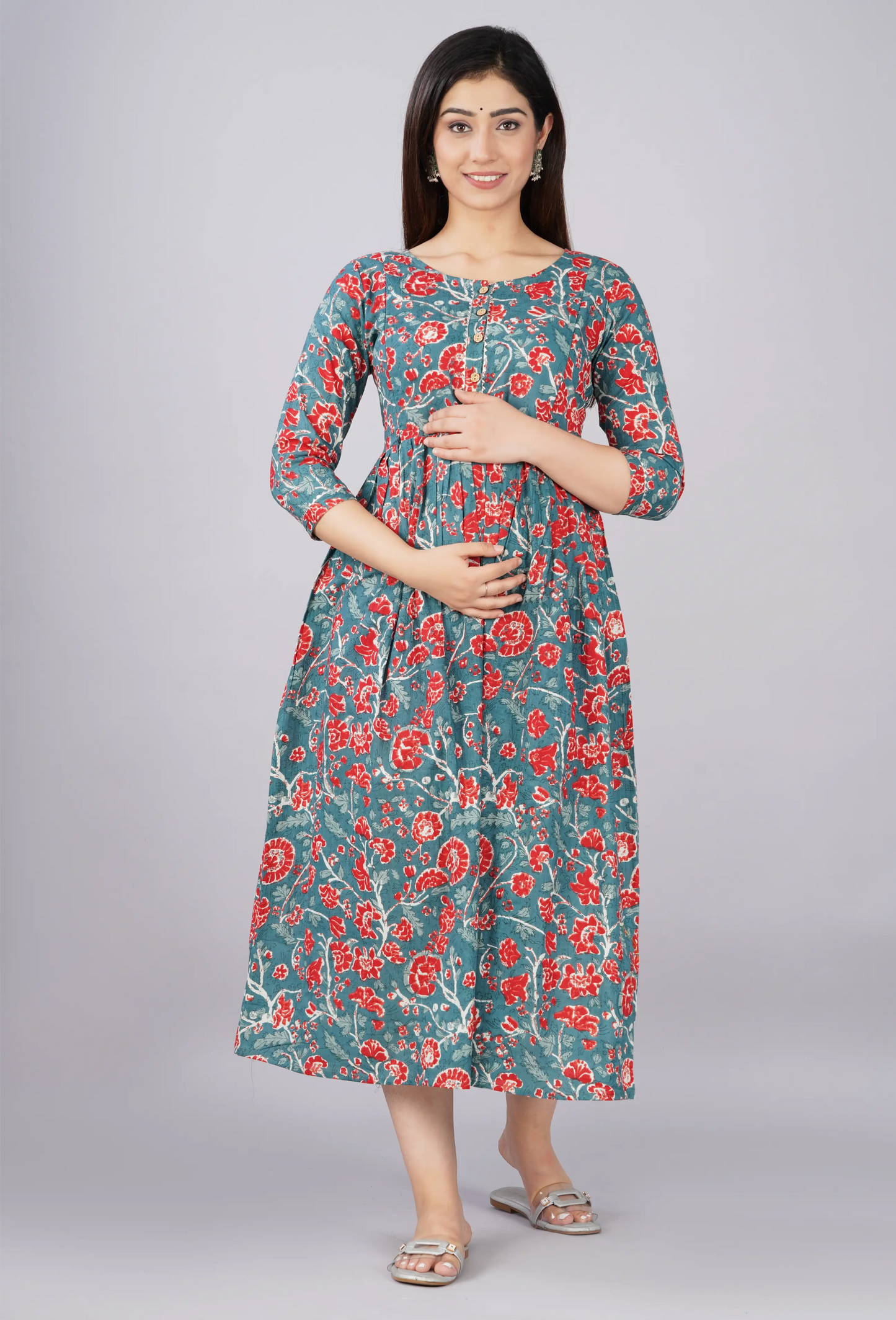 Pick Any 2 - Maternity Gown 3 | Pure Cotton Feeding Kurti With 2 Sided Zip