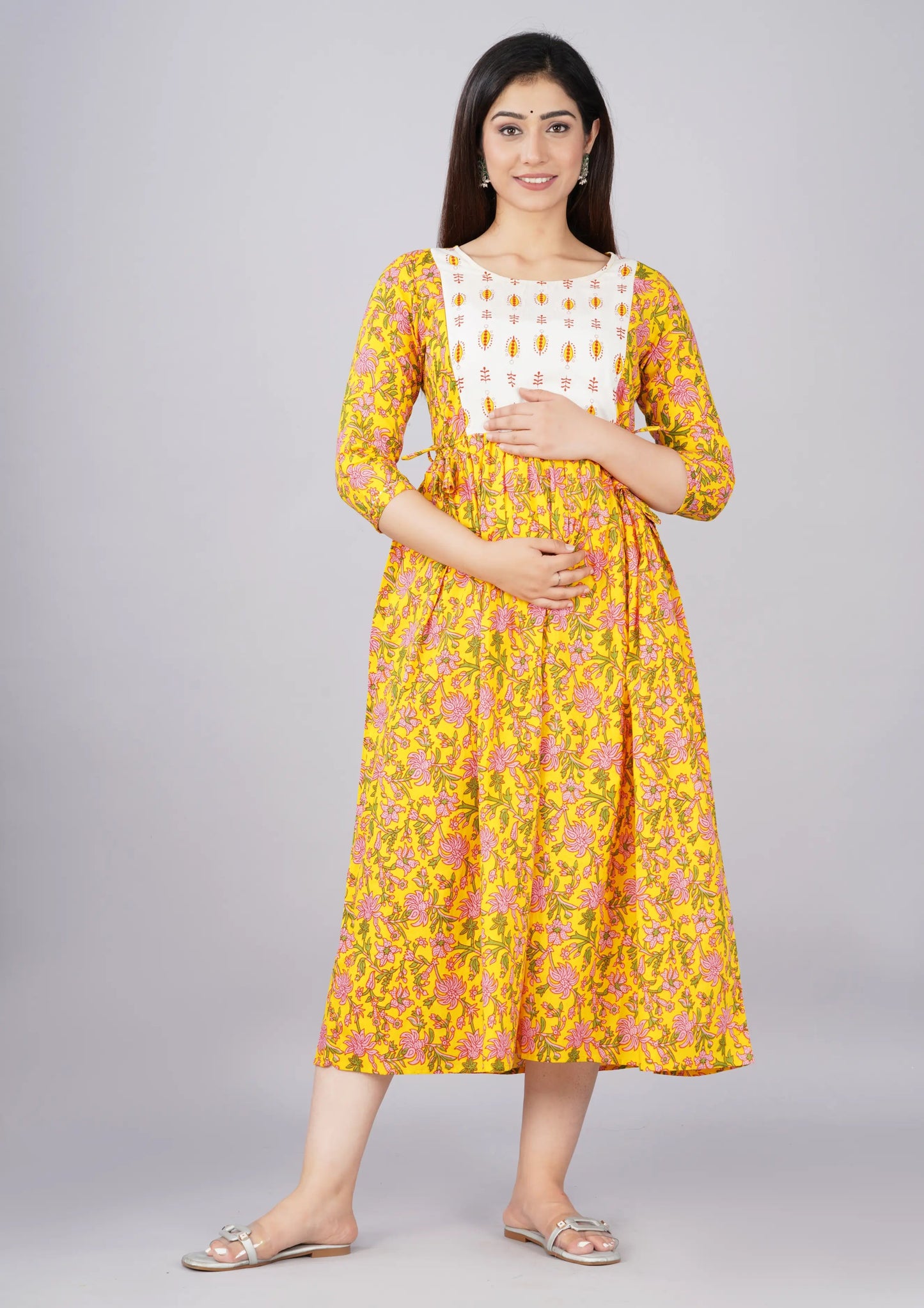 Pick Any 2 - Maternity Gown 6 | Pure Cotton Feeding Kurti With 2 Sided Zip