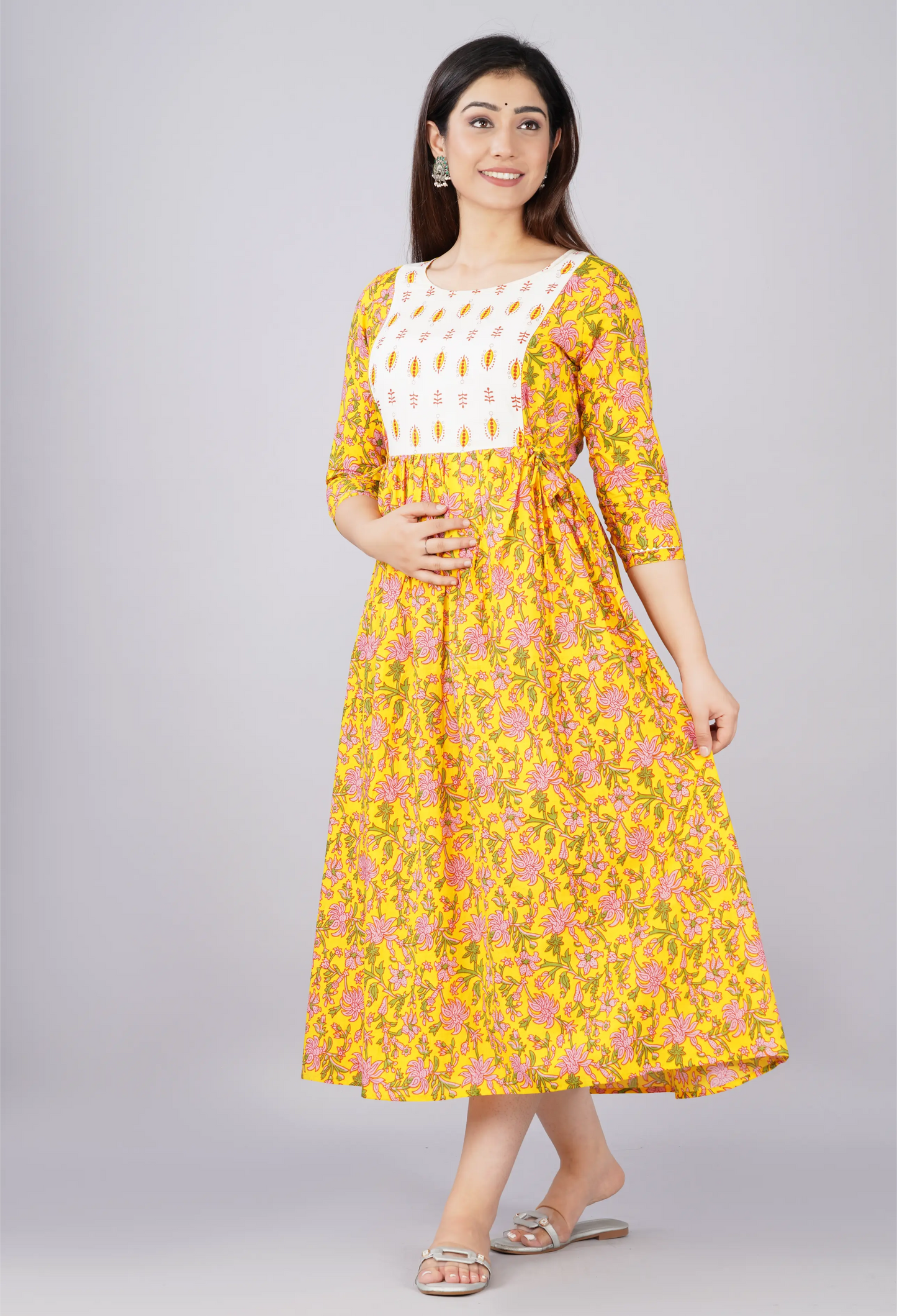 Women’s Feeding Maternity Kurti’s (Yellow)