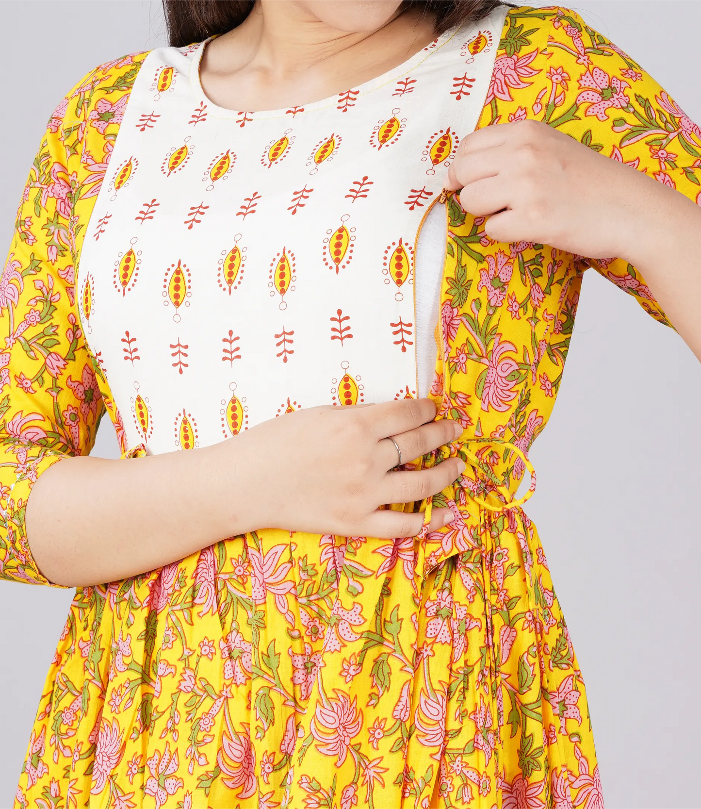 Women’s Feeding Maternity Kurti’s (Yellow)