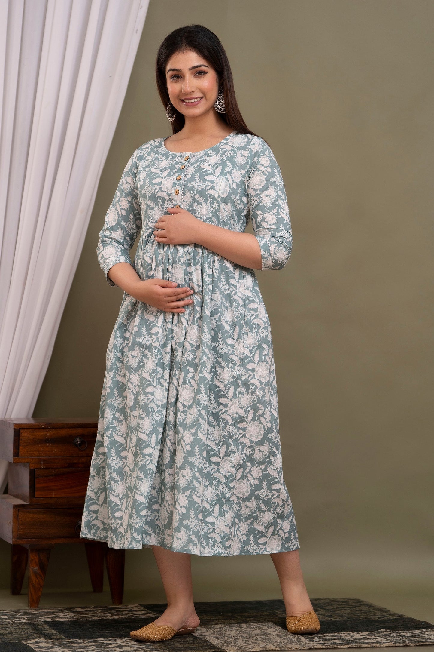 Pick Any 2 - Maternity Gown 4 | Pure Cotton Feeding Kurti With 2 Sided Zip