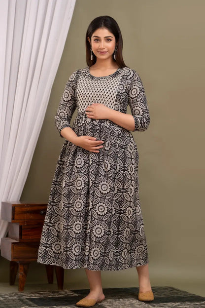 Pick Any 2 - Maternity Gown 5 | Pure Cotton Feeding Kurti With 2 Sided Zip