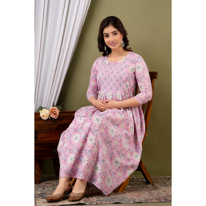 Women’s Feeding Maternity Kurti’s (Baby Pink)