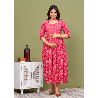 Women’s Feeding Maternity Kurti’s (Pink)