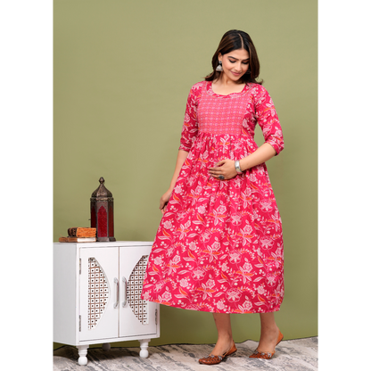 Women’s Feeding Maternity Kurti’s (Pink)