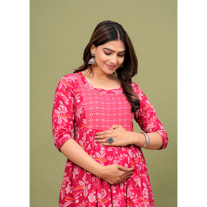 Women’s Feeding Maternity Kurti’s (Pink)