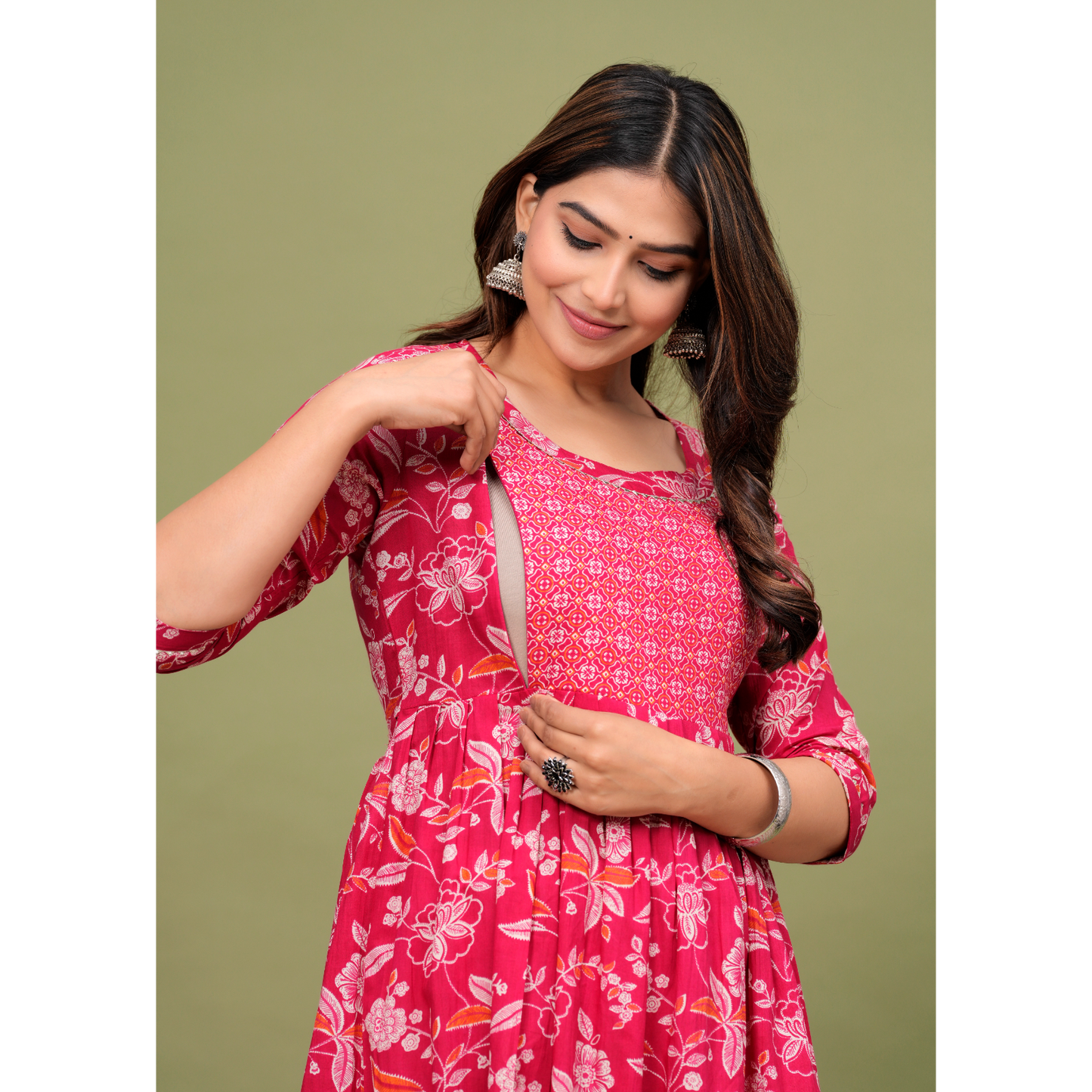 Women’s Feeding Maternity Kurti’s (Pink)