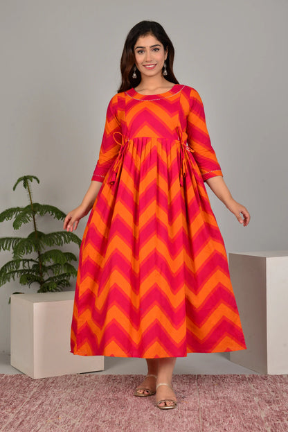 Women’s Feeding Maternity Kurti’s (Pink Orange)