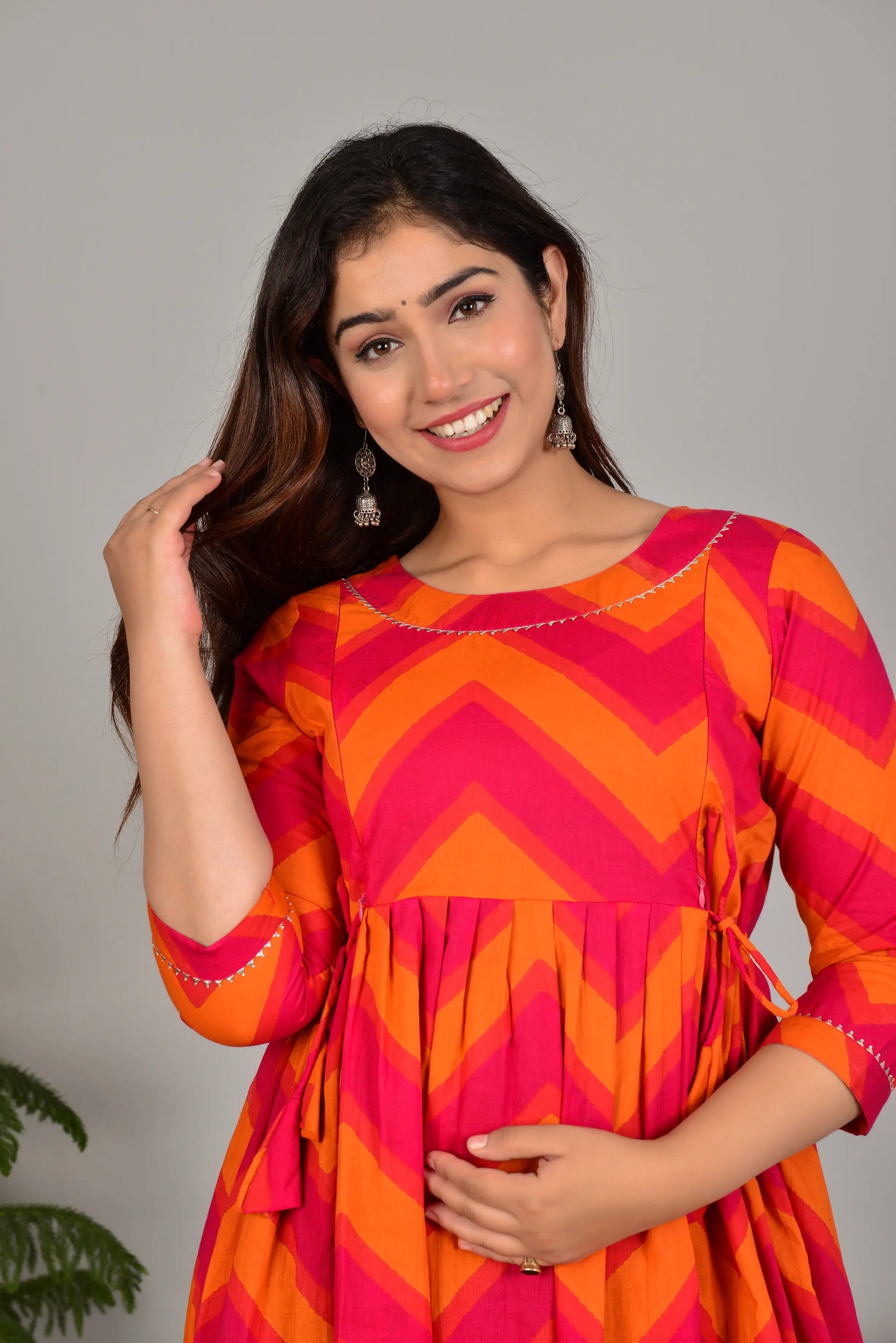 Women’s Feeding Maternity Kurti’s (Pink Orange)