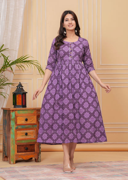 Purple Women’s Feeding Maternity Kurti’s