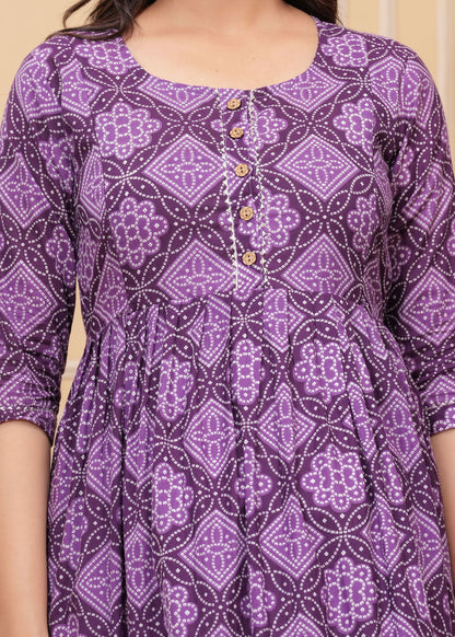 Purple Women’s Feeding Maternity Kurti’s