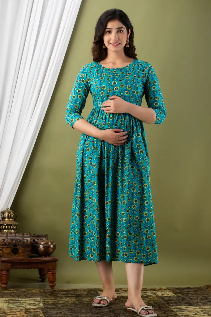 Pick Any 2 - Maternity Gown 4 | Pure Cotton Feeding Kurti With 2 Sided Zip