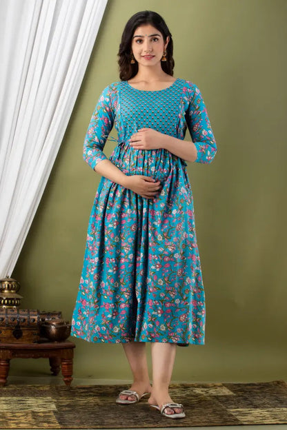 Pick Any 2 - Maternity Gown 4 | Pure Cotton Feeding Kurti With 2 Sided Zip