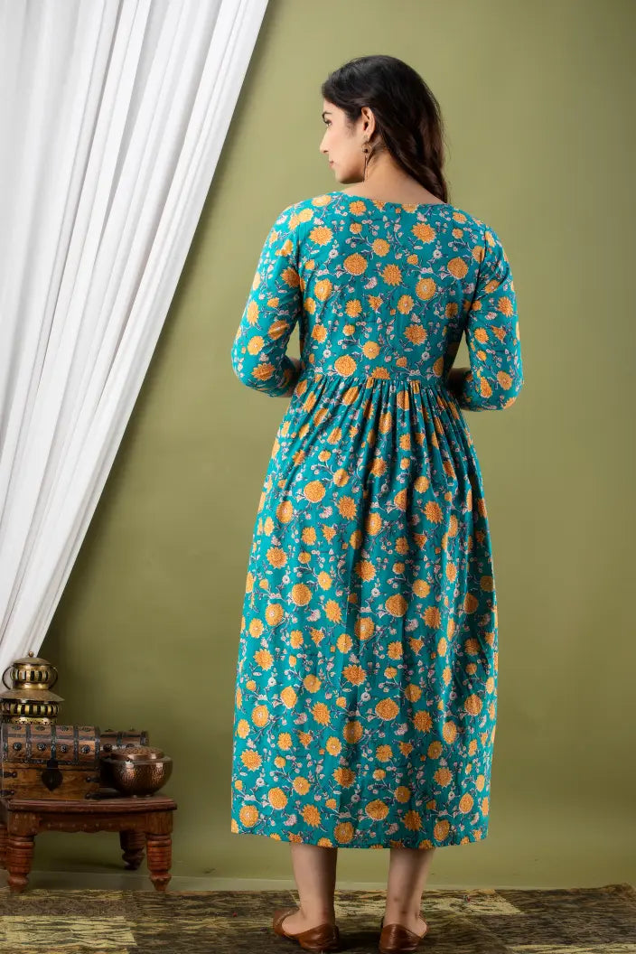 Women’s Feeding Maternity Kurti’s (Ram Yellow Flower Yog)