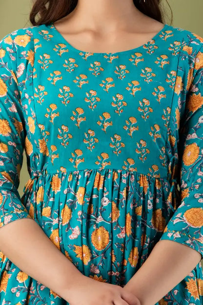 Women’s Feeding Maternity Kurti’s (Ram Yellow Flower Yog)