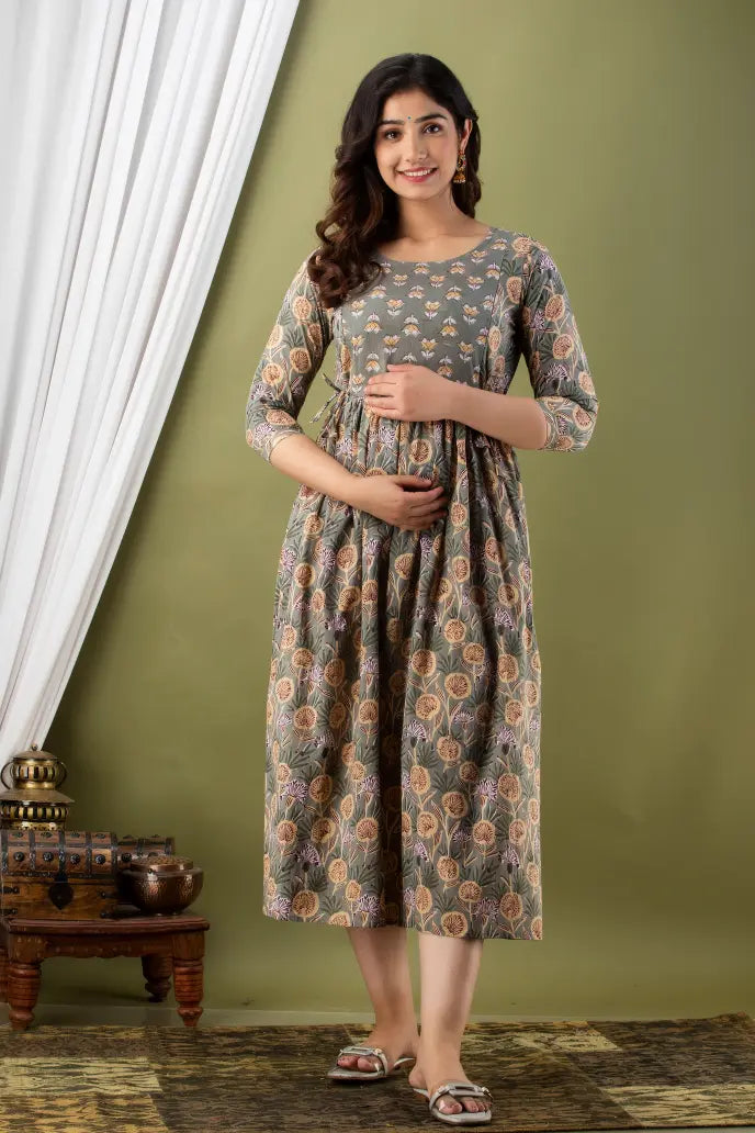 Pick Any 2 - Maternity Gown 1 | Pure Cotton Feeding Kurti With 2 Sided Zip